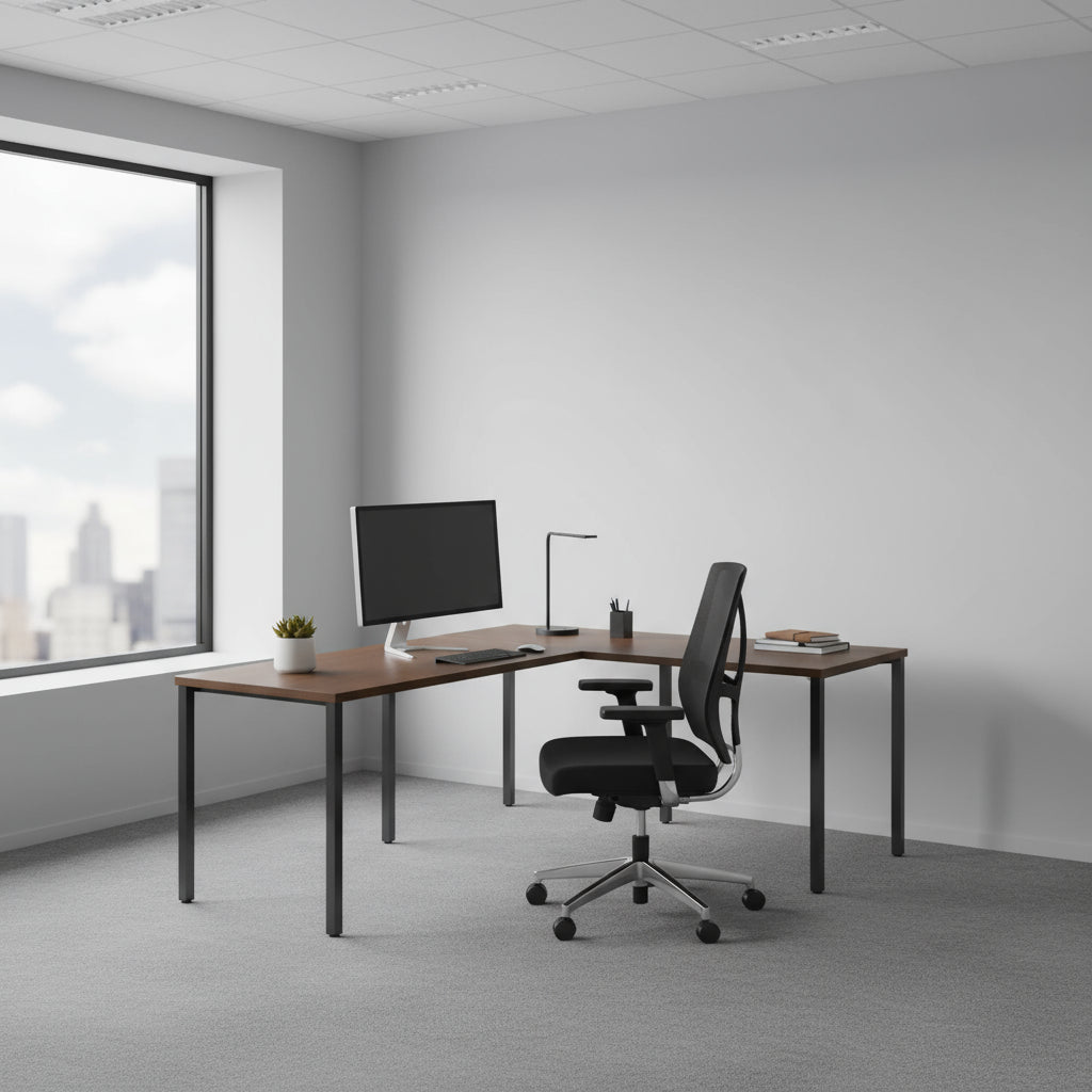 ESSY L-Shape workspace, 30x66 desk w/ 24x48 return | Desks,L-Shaped