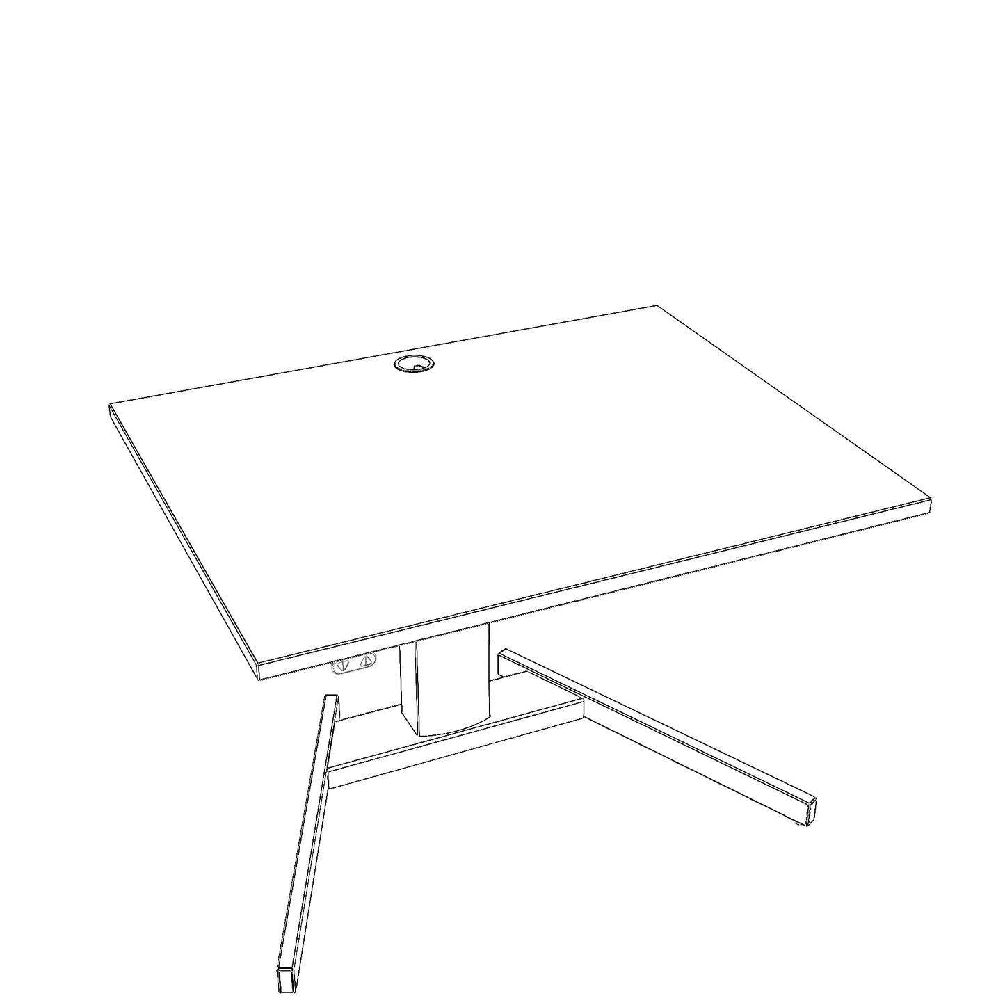 ConSet Electric Adjustable Desk, 39 3/8" x 31 1/2"