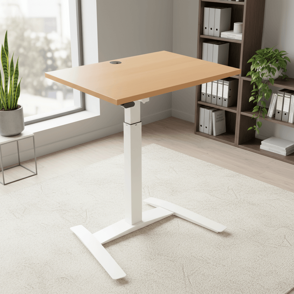 Electric Height Adjustable Desk, 31 - 1/2" x 23 - 5/8" White base - Smart Style Office Furniture - ConSet -