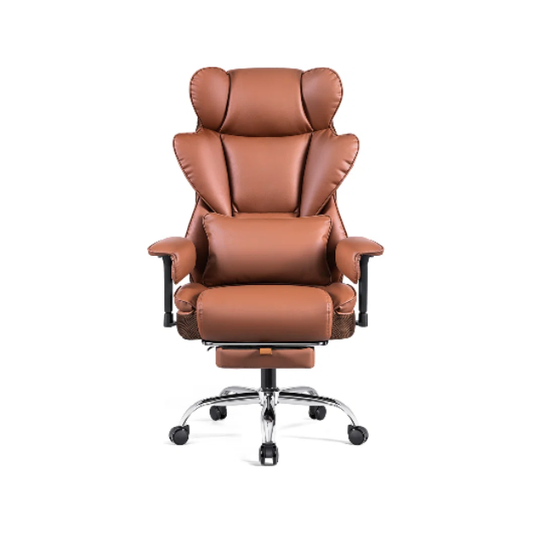 Ergonomic Adjustable Luxury Office Leather Chair with Footrest