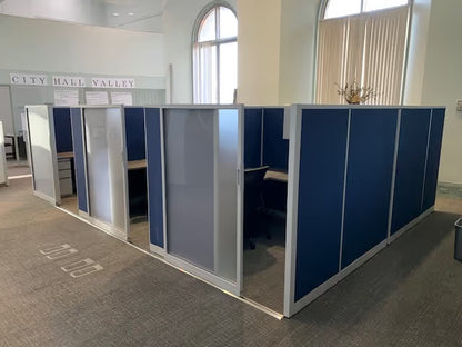 Custom modular office workstation with panel system and storage by gen2