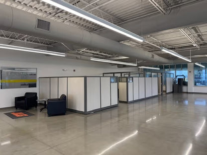 gen2 custom office workstations arranged in open plan collaborative layout