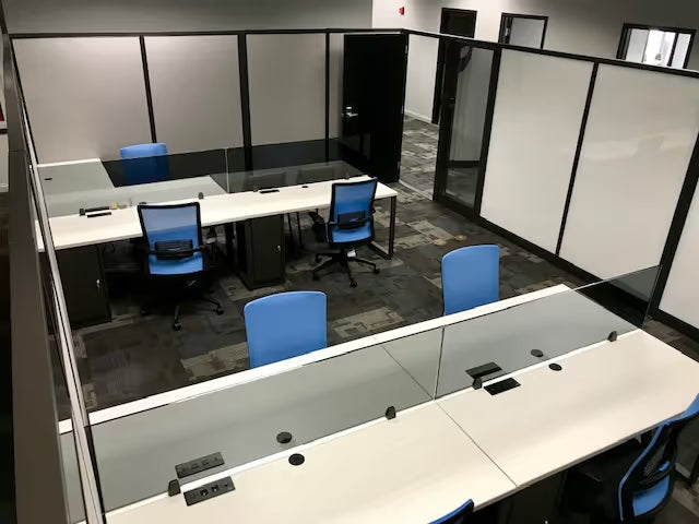 American-made office benching system with integrated power distribution by gen2
