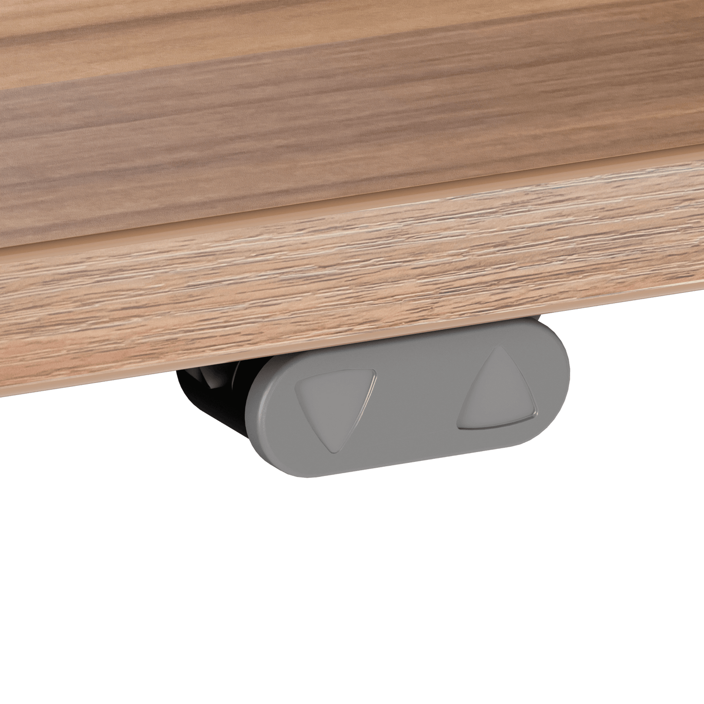 Electric Height Adjustable Desk, 31-1/2" x 23-5/8" White Frame with Walnut Top | Standing Desks