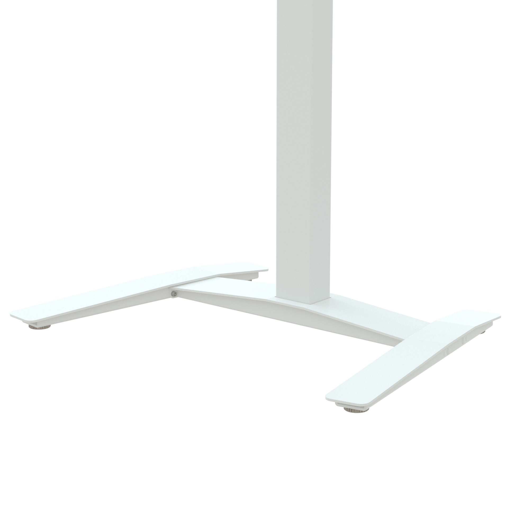 Electric Height Adjustable Desk, 31-1/2" x 23-5/8" White Frame with Walnut Top | Standing Desks