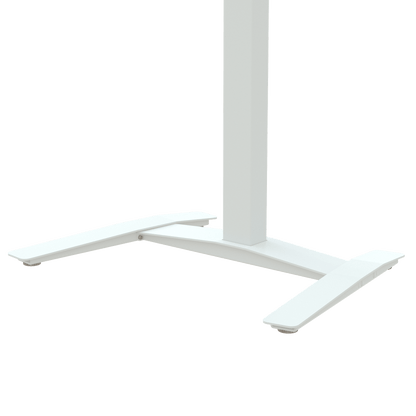 Electric Height Adjustable Desk, 31-1/2" x 23-5/8" White Frame with Walnut Top | Standing Desks