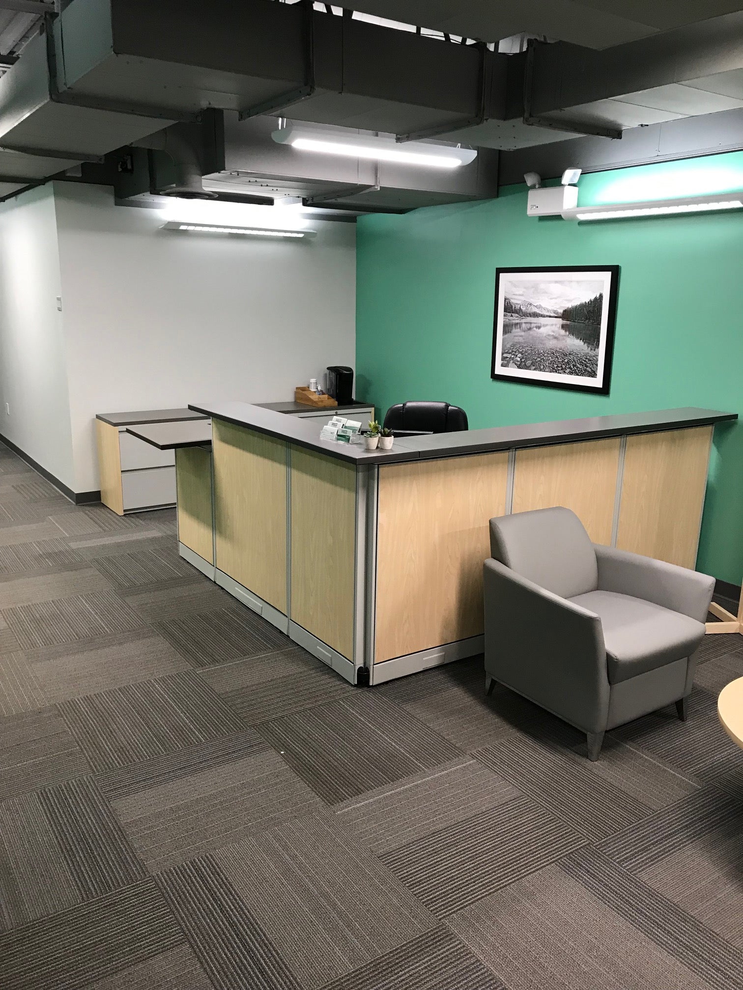gen2 desking and social collaborative workspace with custom panel system