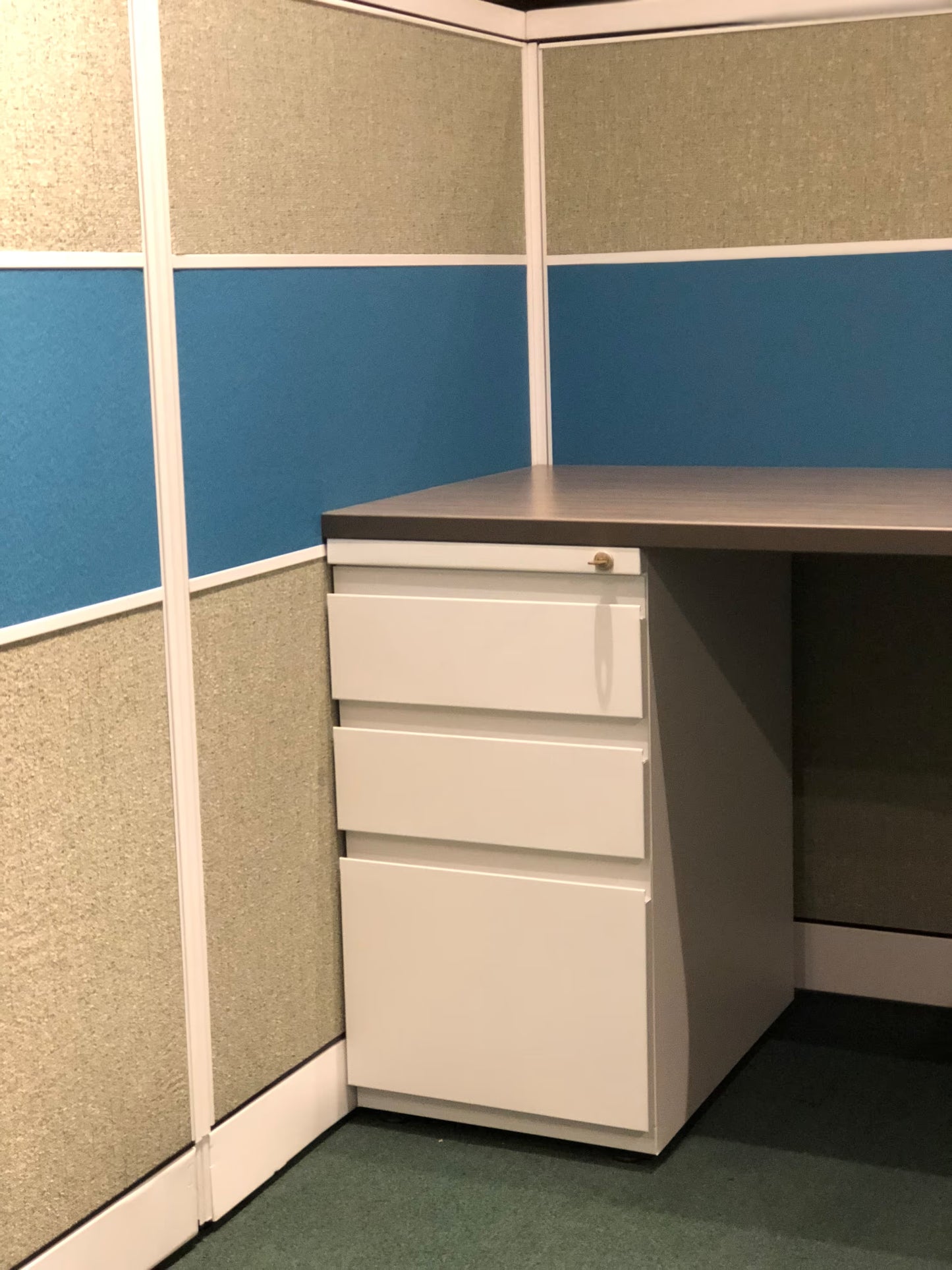 gen2 custom mobile storage pedestal with drawer and cabinet combo