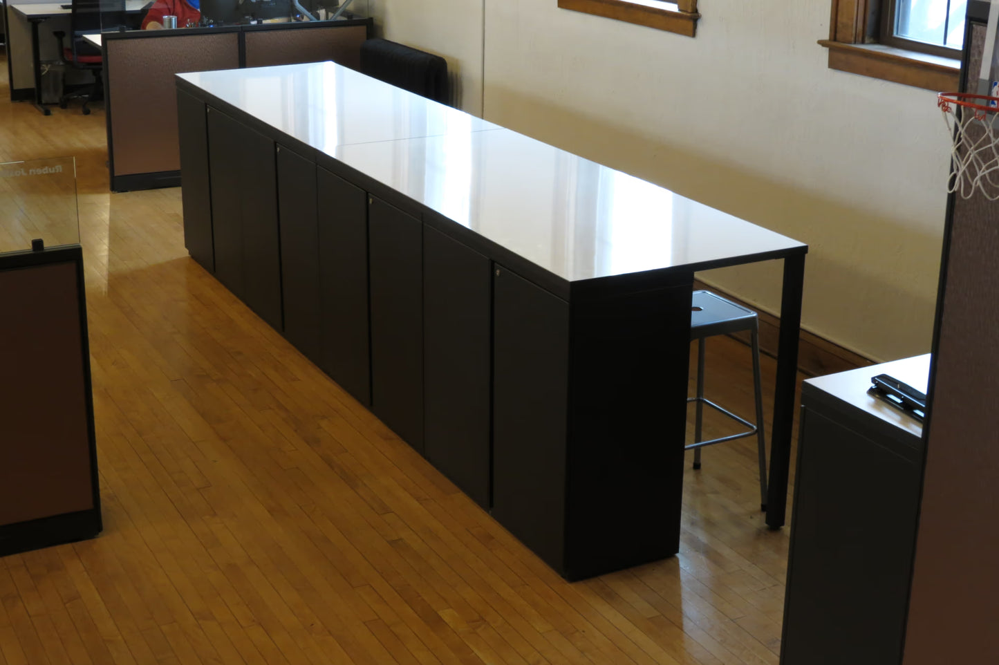 gen2 custom storage cabinet with integrated shelving for office use