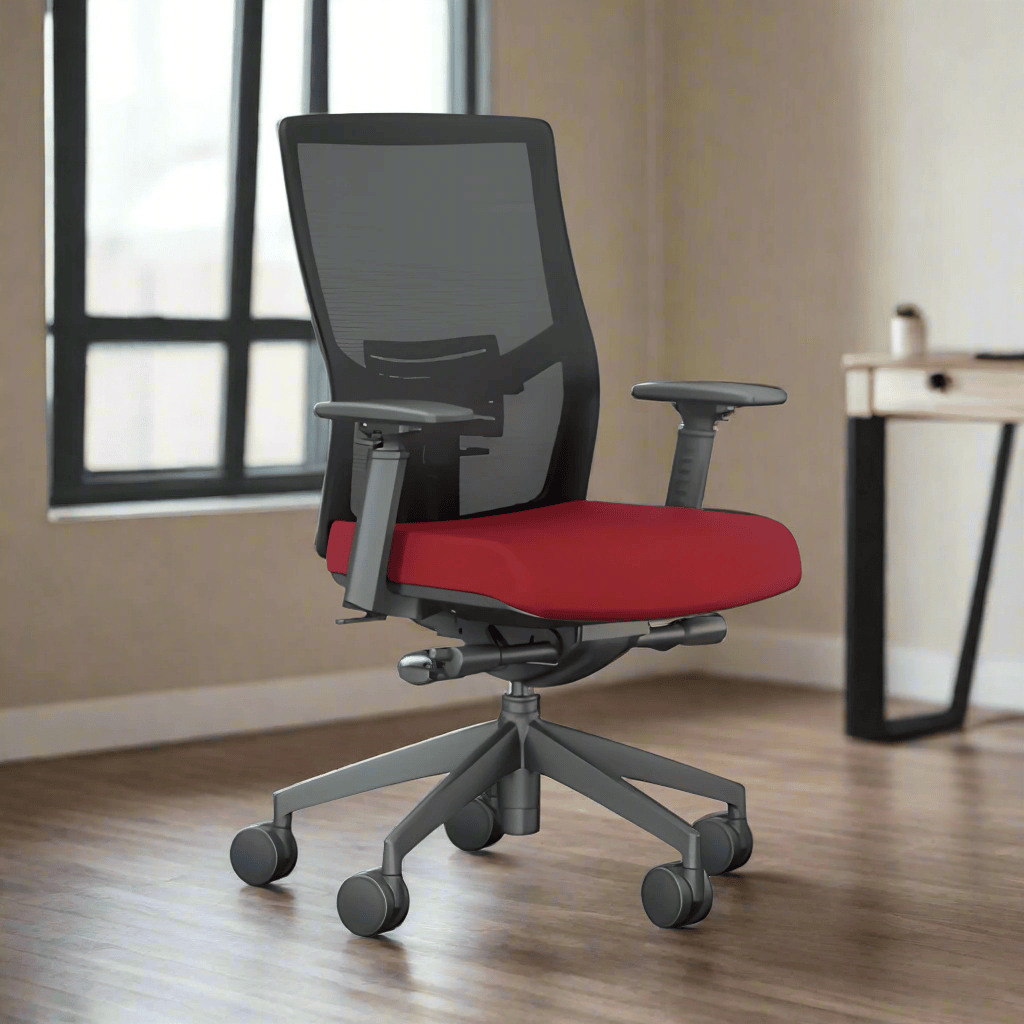 Beniia Chair Cranberry Groovi Ergonomic task chair by Beniia