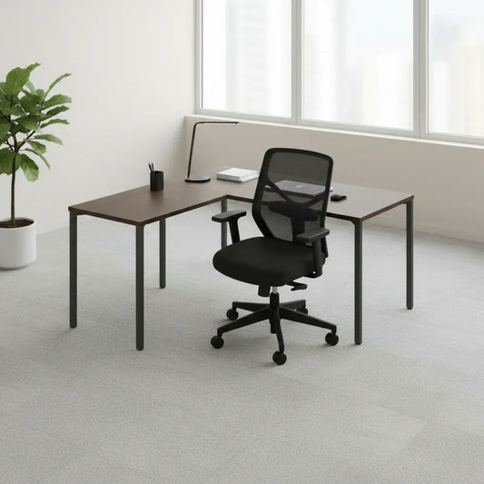 Beniia ESSY L-Shape workspace, 30x60 desk w/ 24x42 return