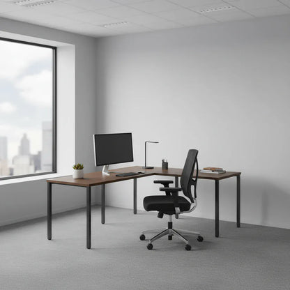 Beniia ESSY L-Shape workspace, 30x66 desk w/ 24x48 return