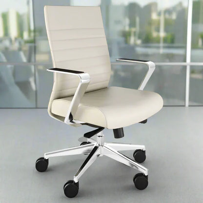 Beniia Latte / Polished aluminum arms and base Etano Conference Chair