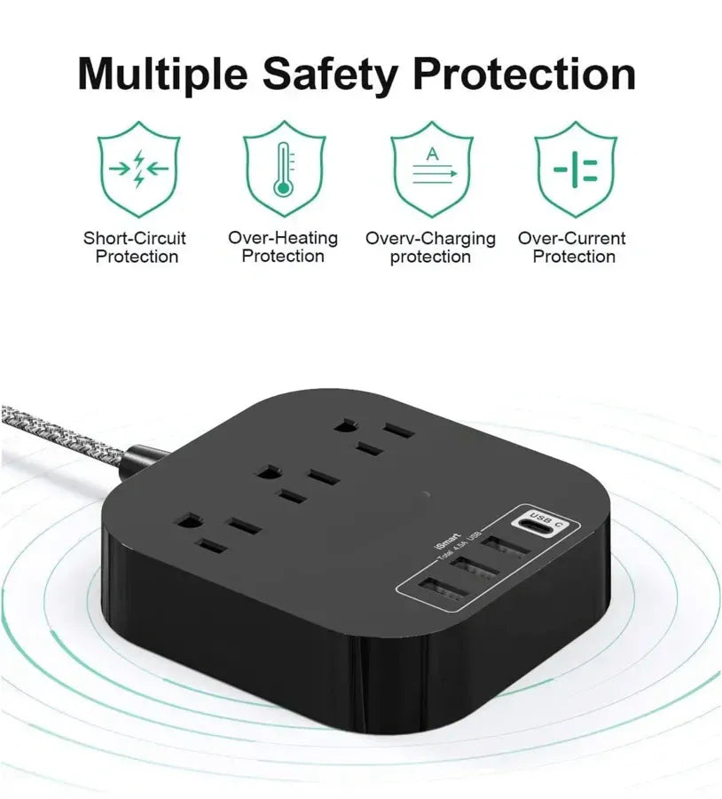 Black Dog Office Desktop Power and USB/USB-C