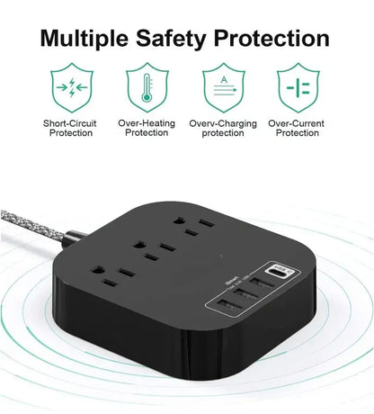 Black Dog Office Desktop Power and USB/USB-C