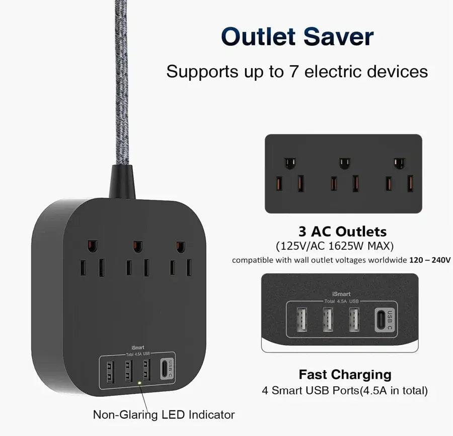 Black Dog Office Desktop Power and USB/USB-C
