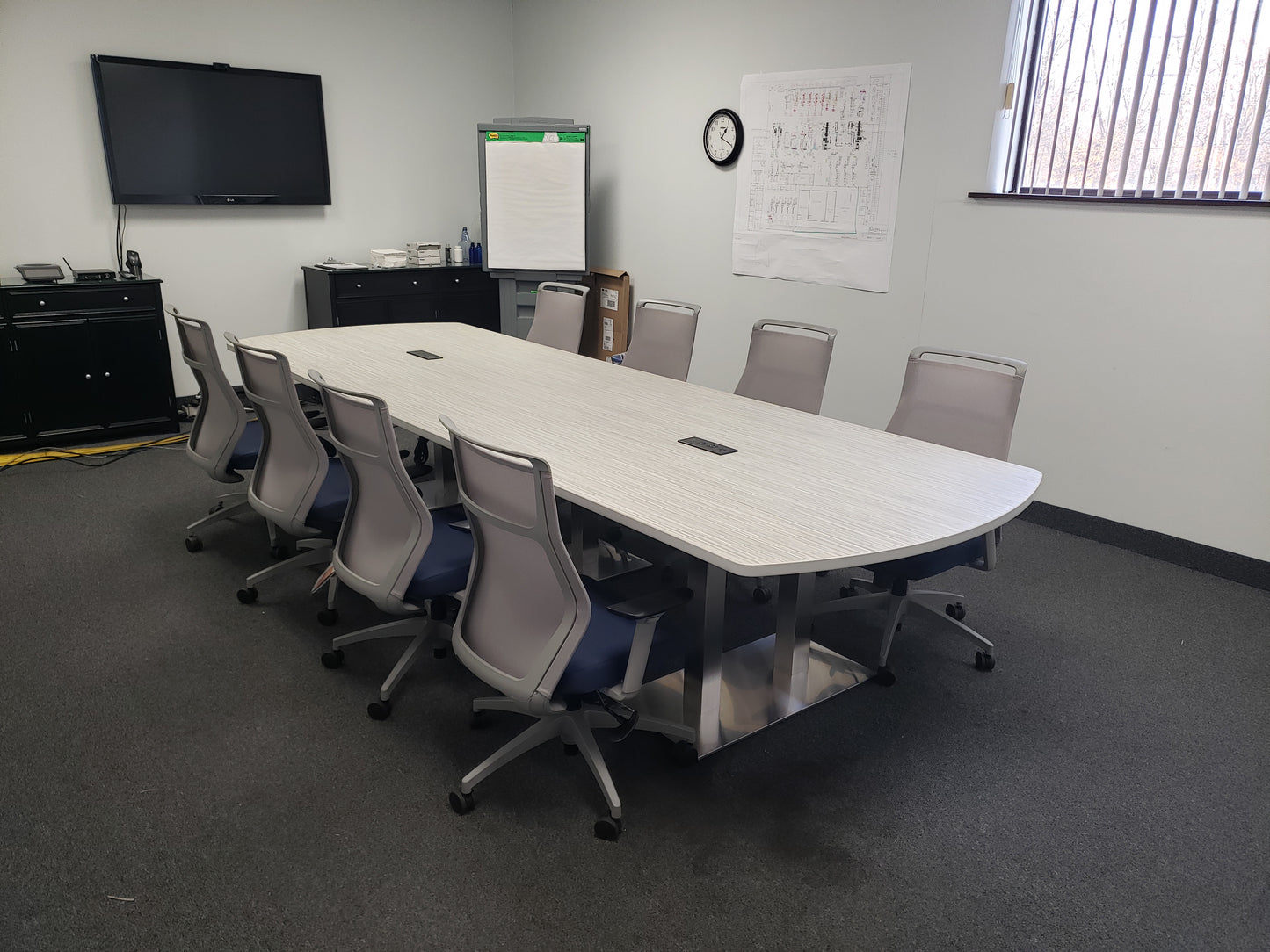 American-made custom conference table with seating for large boardroom by gen2