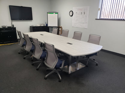 American-made custom conference table with seating for large boardroom by gen2