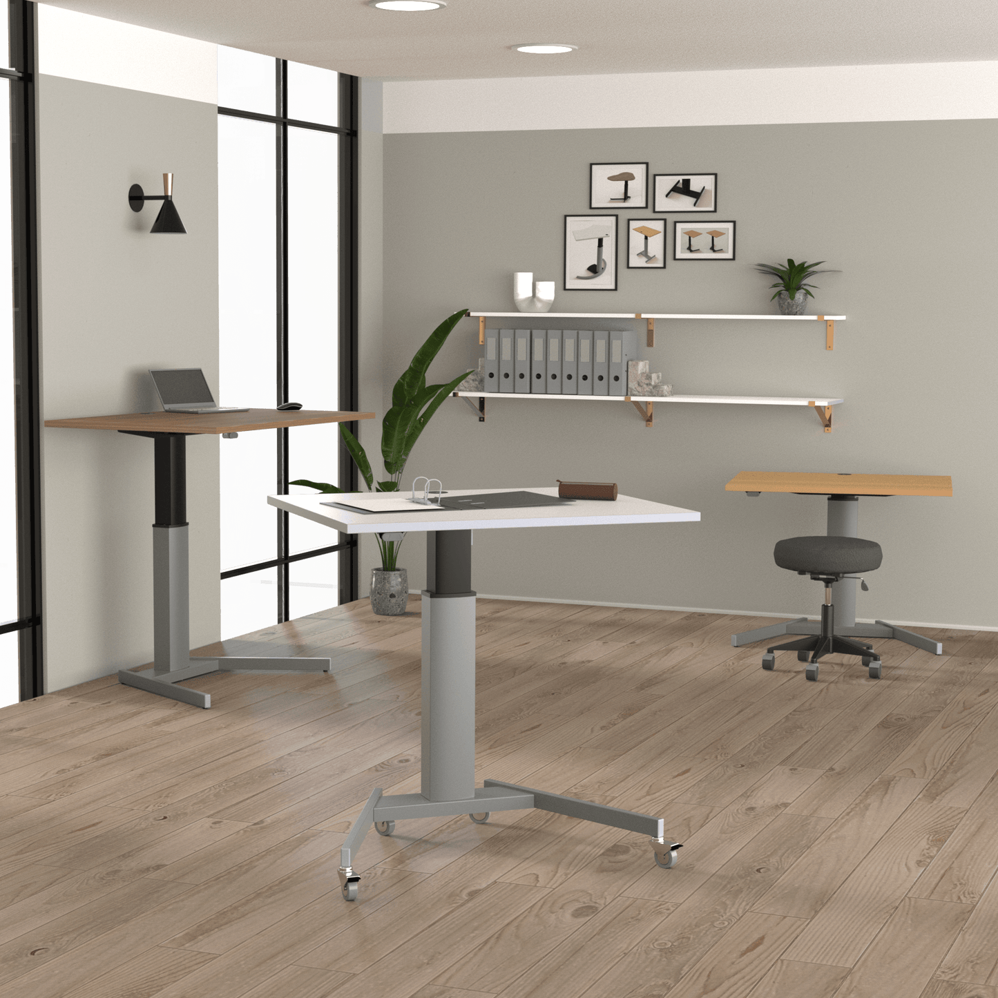 ConSet Electric Adjustable Desk, 39 3/8" x 31 1/2"