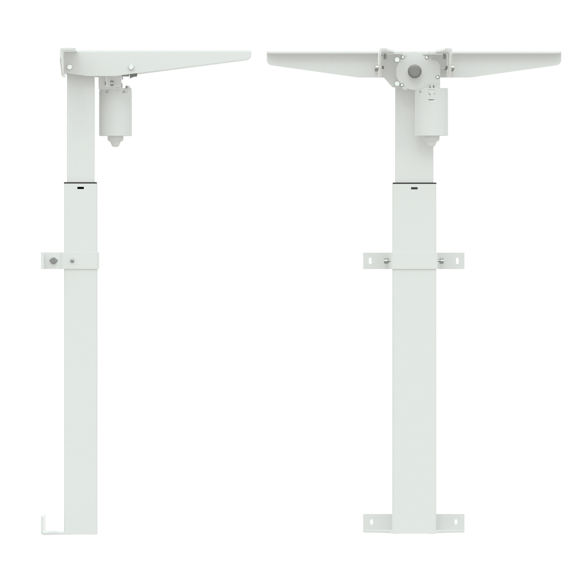 ConSet Electric Height Adjustable Desk, 31-1/2" x 23-5/8", Wall Mount Frame