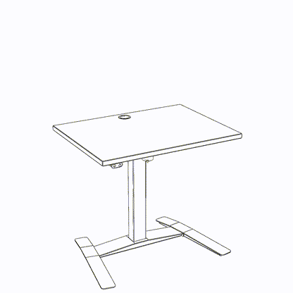 ConSet Electric Height Adjustable Desk, 31-1/2" x 23-5/8" White base