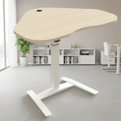 ConSet Electric Height Adjustable Desk, 46-1/8" x 35-1/4" White Frame with top