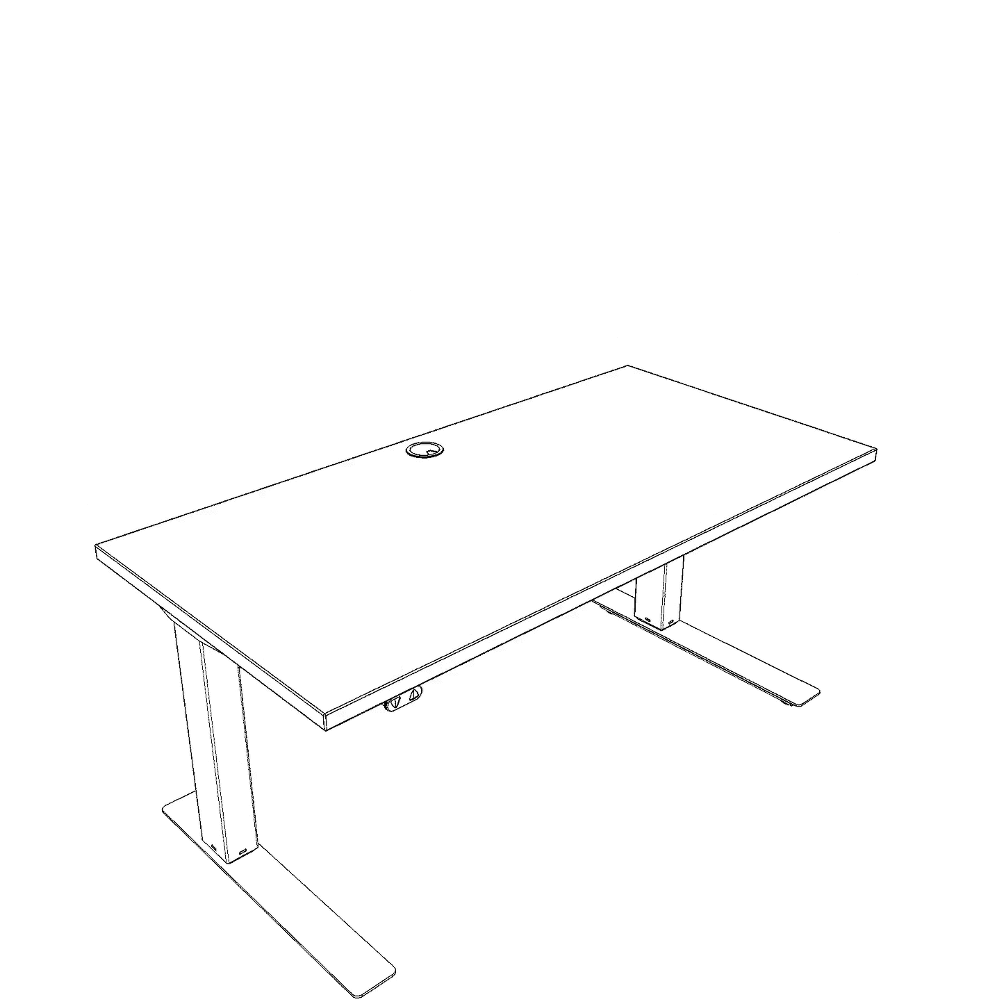 ConSet Electric Height Adjustable Desk, 47-1/4" x 23-5/8"