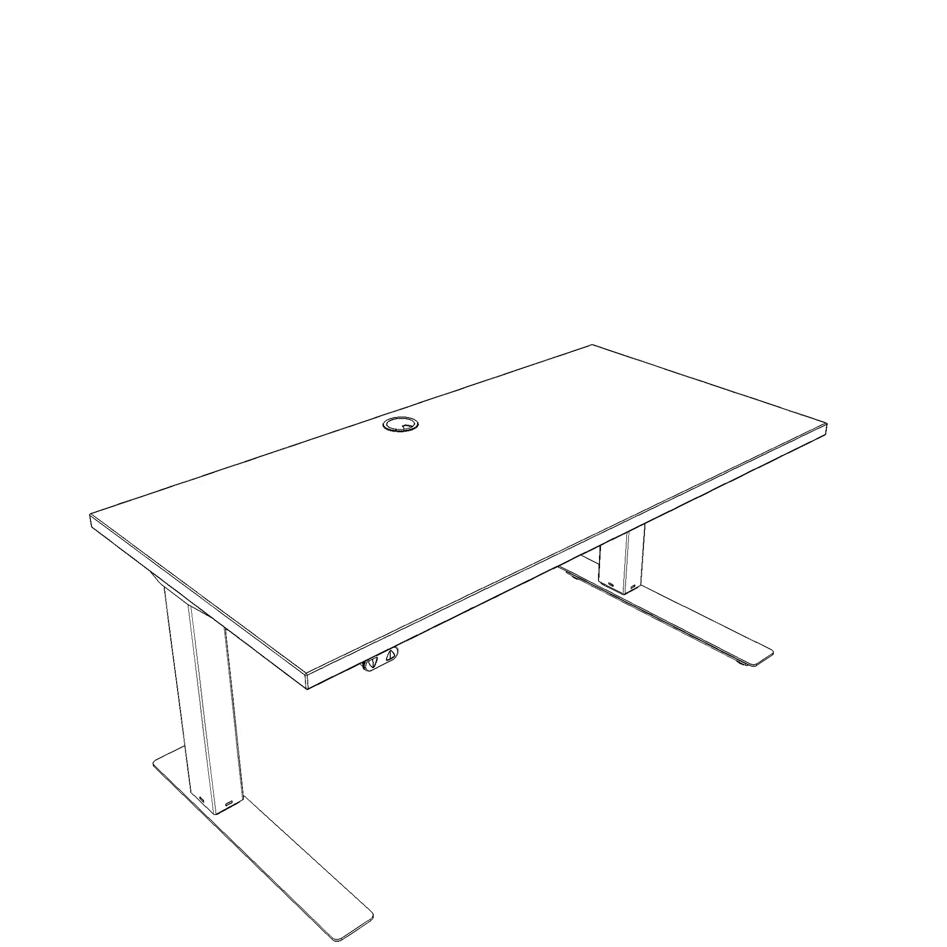 ConSet Electric Height Adjustable Desk, 47-1/4" x 31-1/2"