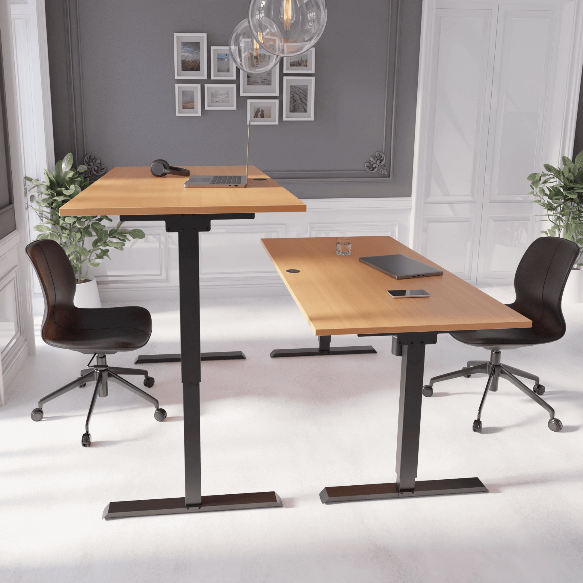 ConSet Electric Height Adjustable Desk, 47-1/4" x 31-1/2"