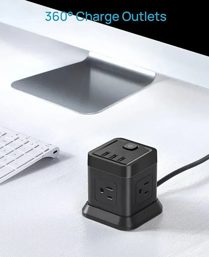Desktop Power and USB Cube - Smart Style Office Furniture-Black Dog Office-