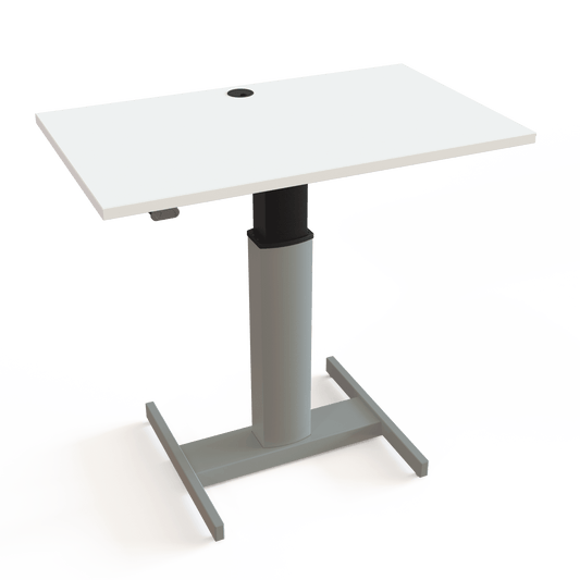 Electric Adjustable Desk, 39 3/8" x 23 5/8", Silver H base with White Top - Smart Style Office Furniture-ConSet-