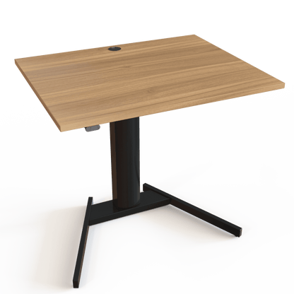 Electric Adjustable Desk, 47 1/4" x 31 1/2", Silver V base with Walnut Top - Smart Style Office Furniture-ConSet-