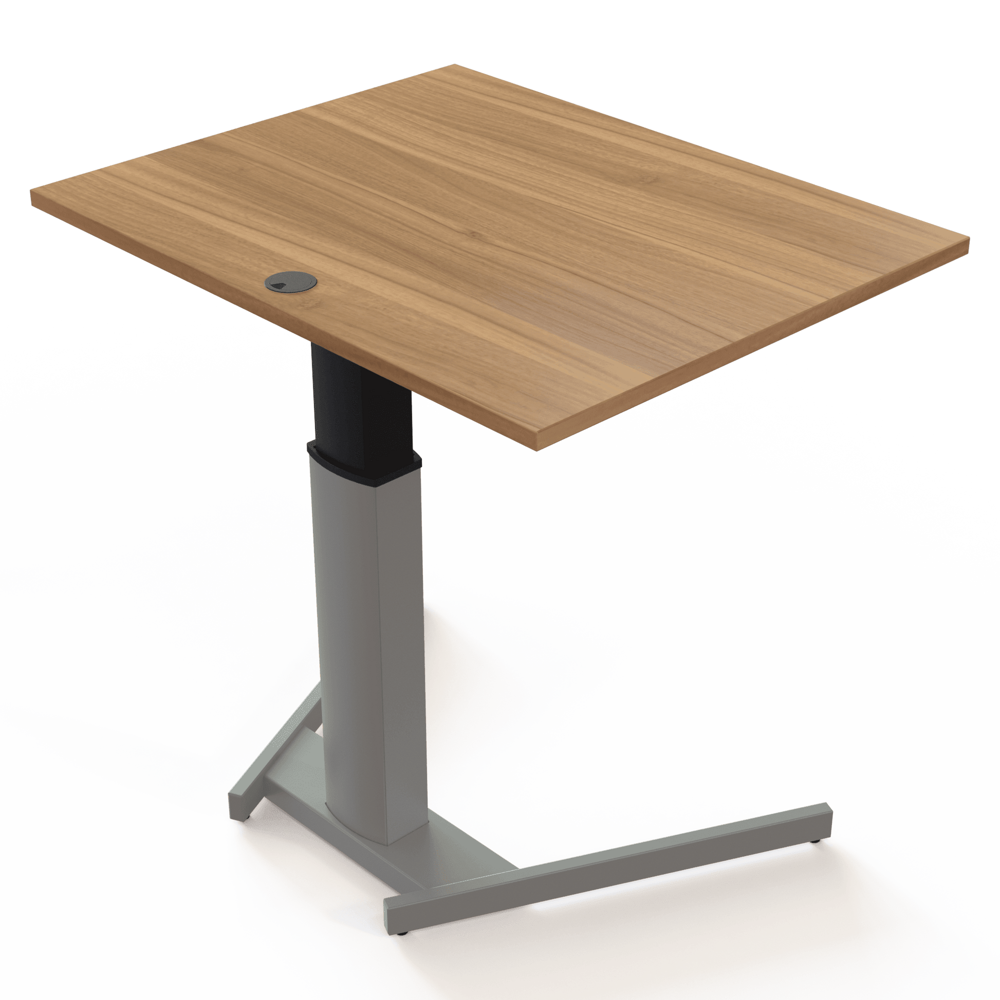 Electric Adjustable Desk, 47 1/4" x 31 1/2", Silver V base with Walnut Top - Smart Style Office Furniture-ConSet-