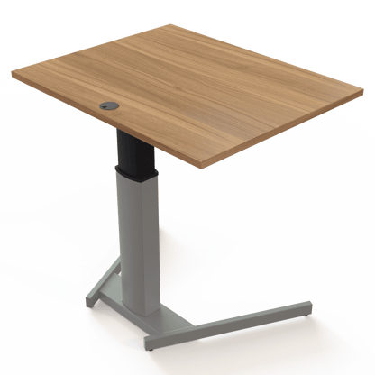 Electric Adjustable Desk, 47 1/4" x 31 1/2", Silver V base with Walnut Top - Smart Style Office Furniture-ConSet-
