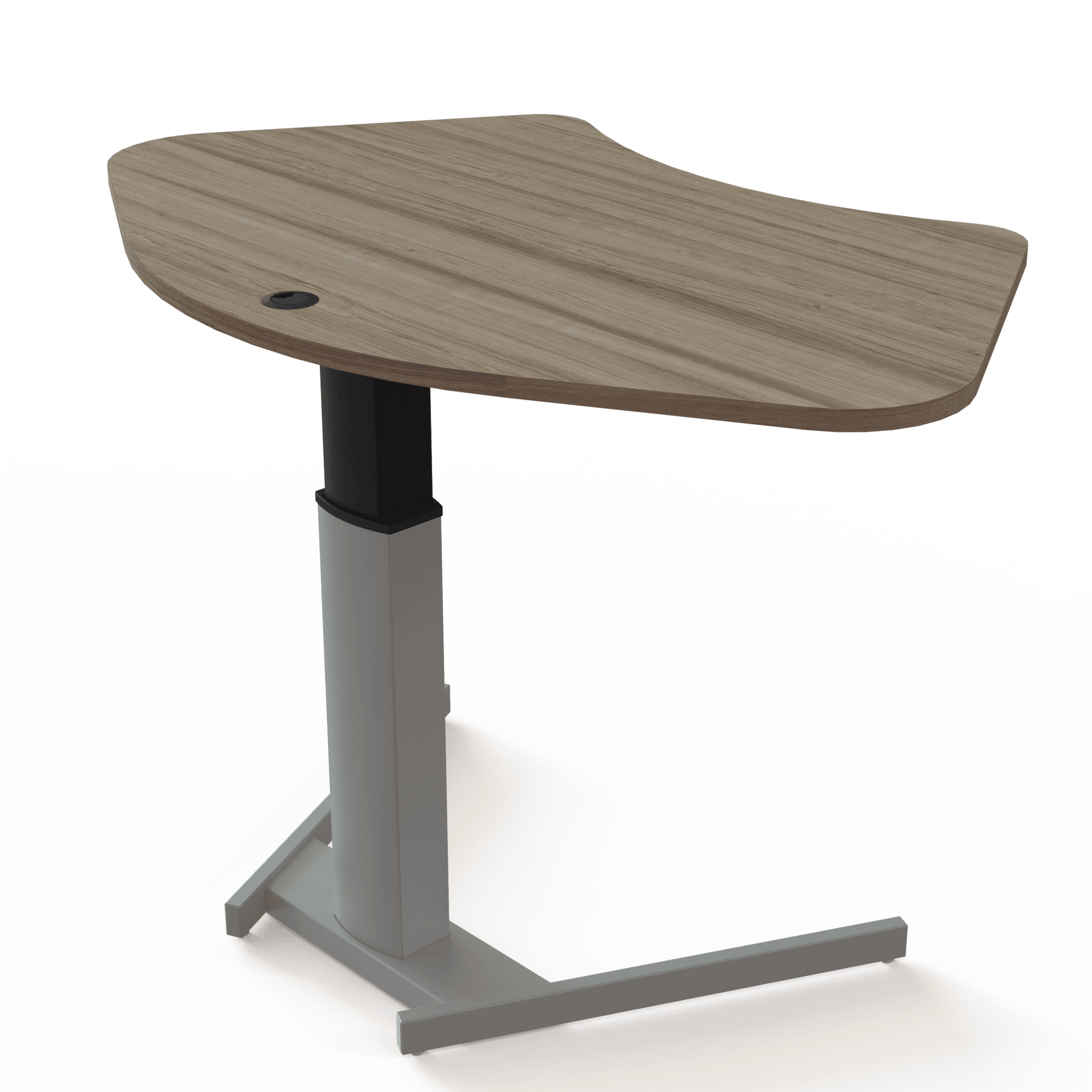 Electric Adjustable Desk, 55 1/8" x 35 3/8",Silver V base with Walnut Top - Smart Style Office Furniture-ConSet-