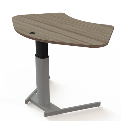 Electric Adjustable Desk, 55 1/8" x 35 3/8",Silver V base with Walnut Top - Smart Style Office Furniture-ConSet-