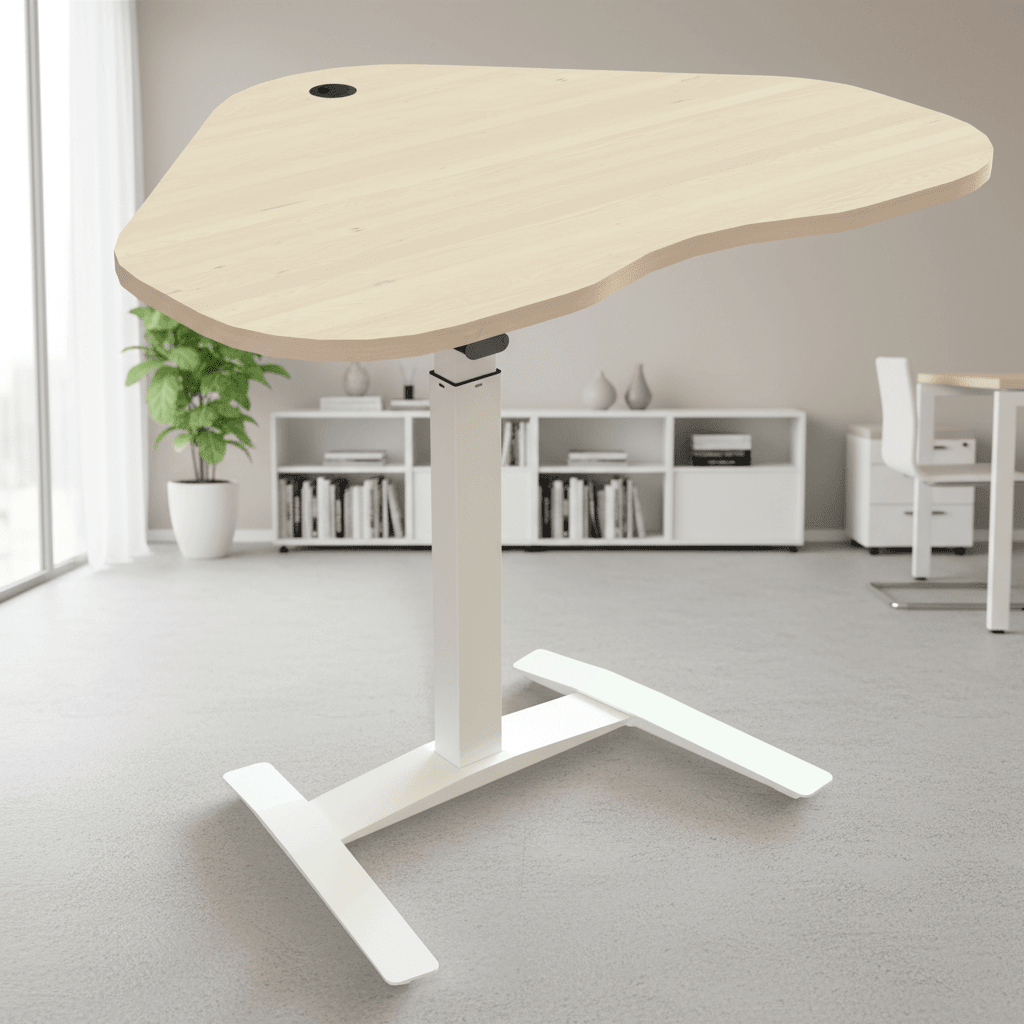 Electric Height Adjustable Desk, 46-1/8" x 35-1/4" White Frame with top - Smart Style Office Furniture-ConSet-