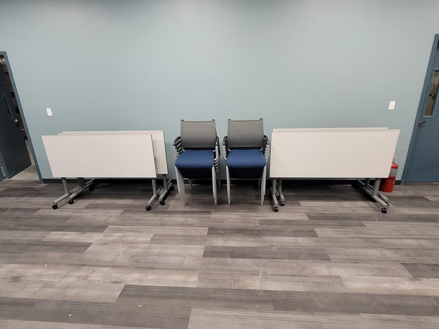 Moveable office training tables with light laminate surface by gen2