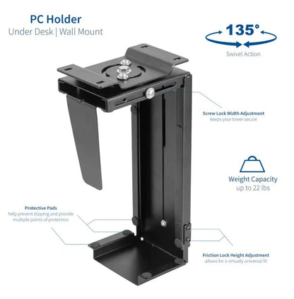 Under Desk or Wall PC Mount - Smart Style Office Furniture - Smart Style Office Furniture - 